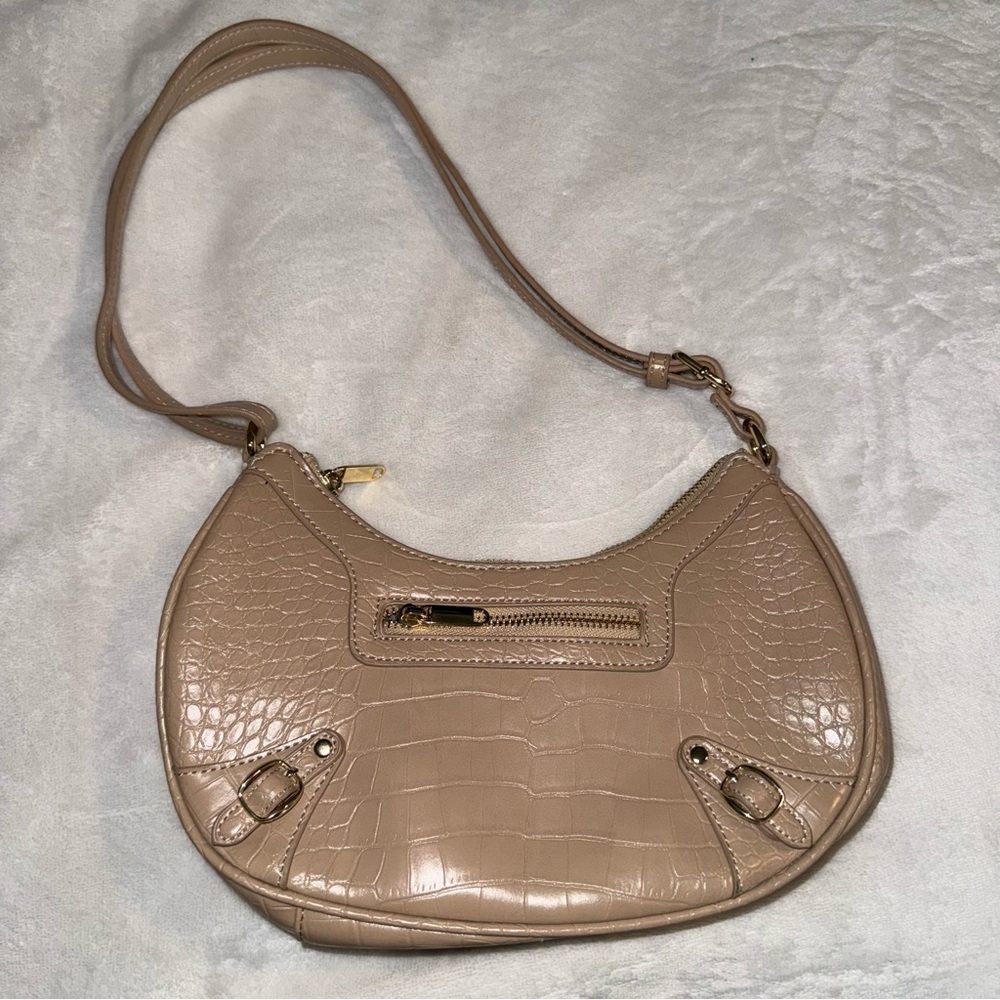 Wild Fable Tan Crocodile-Embossed Women's Bag
